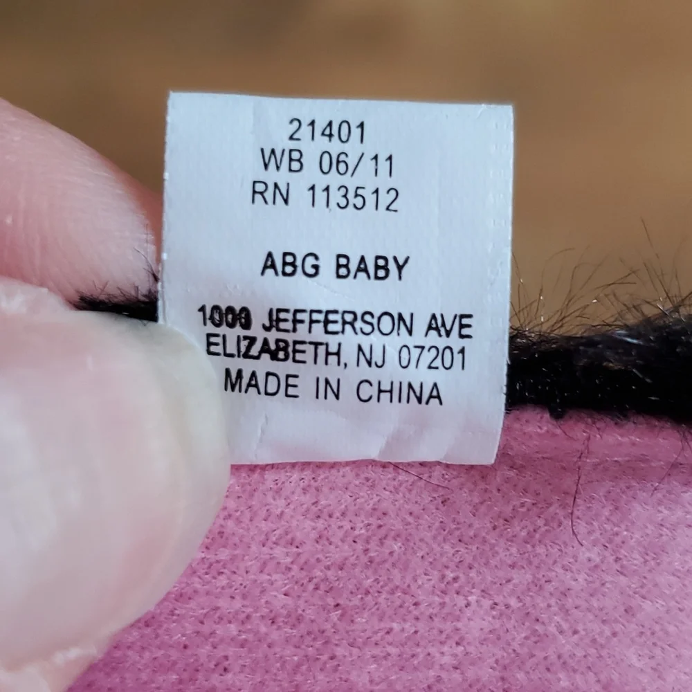 ABG Baby black fur boots with embroidered 3D‎ flowers